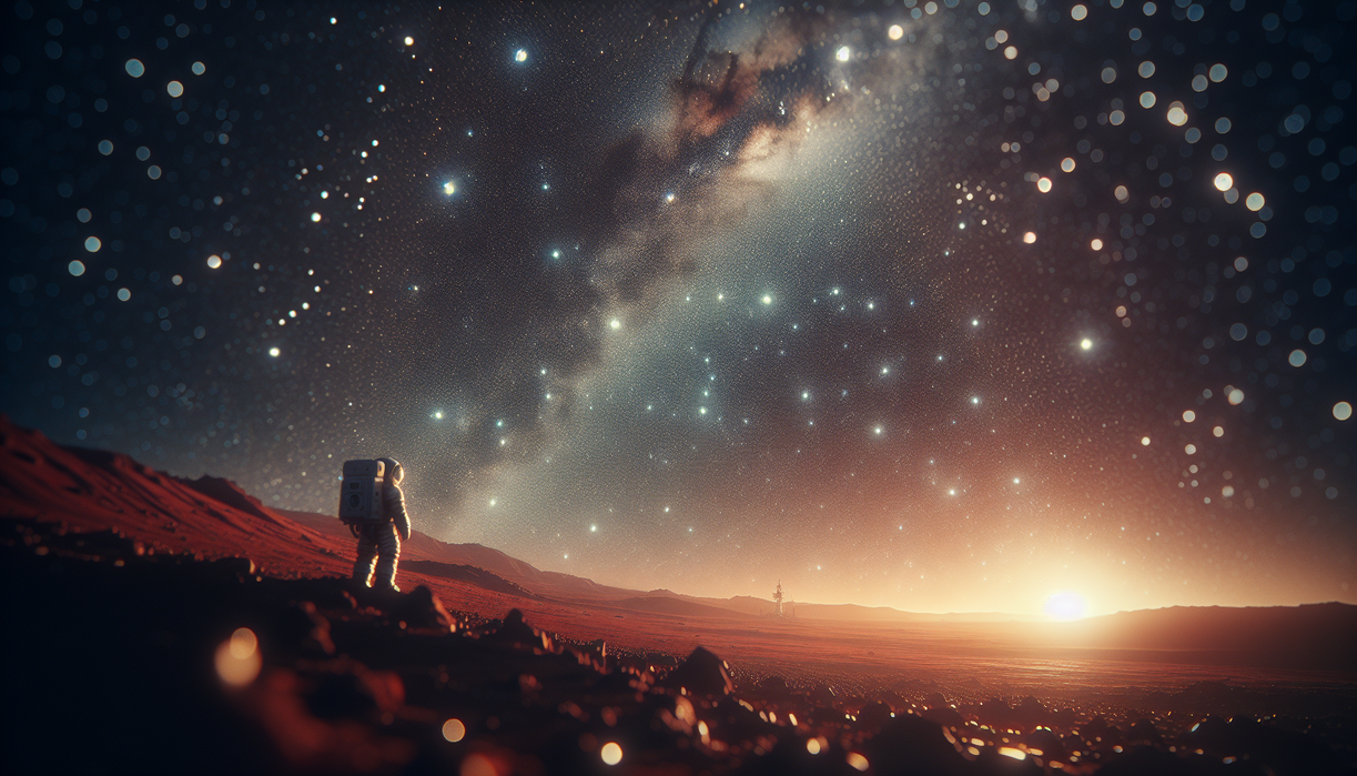 alt_text: Poster for "The Martian" showcasing an astronaut on Mars under a vast, starry sky.