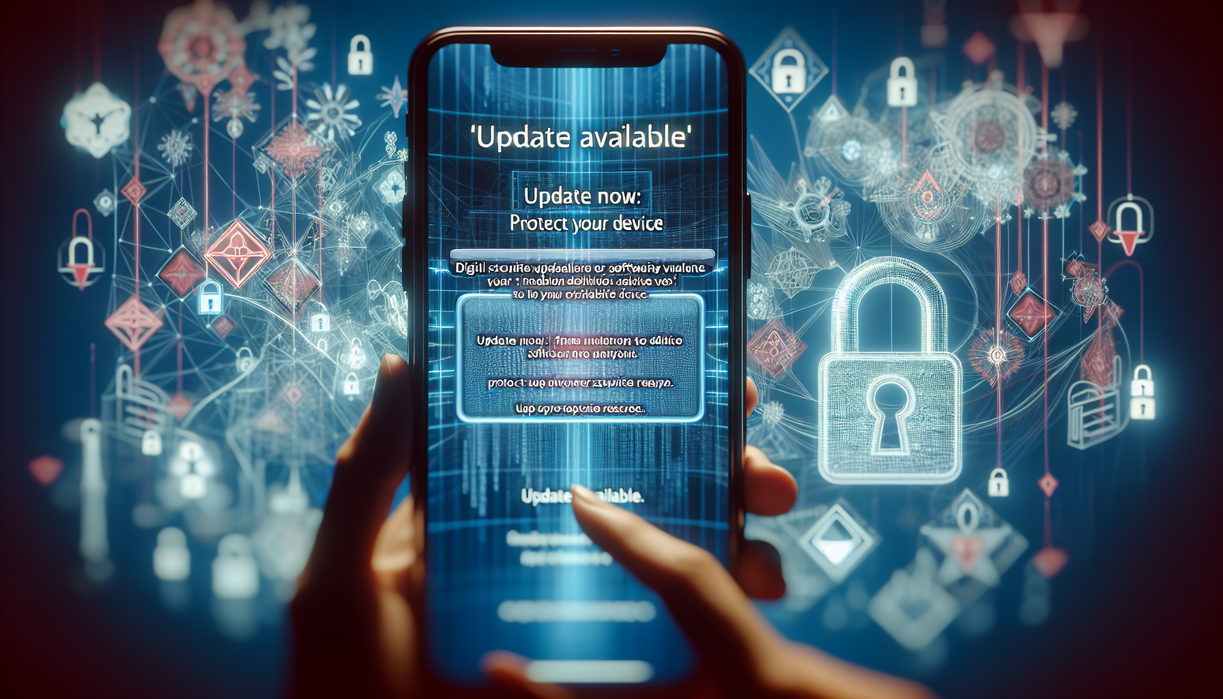 alt_text: A warning sign about potential iPhone security risks in the current environment.