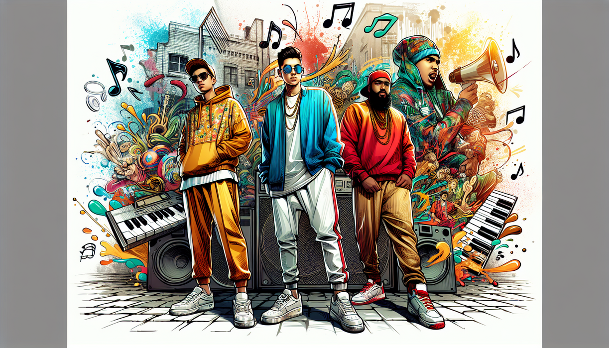 alt_text: Colorful abstract art with bold brush strokes and dynamic shapes titled "Push & Paint: Why They Play Me?"